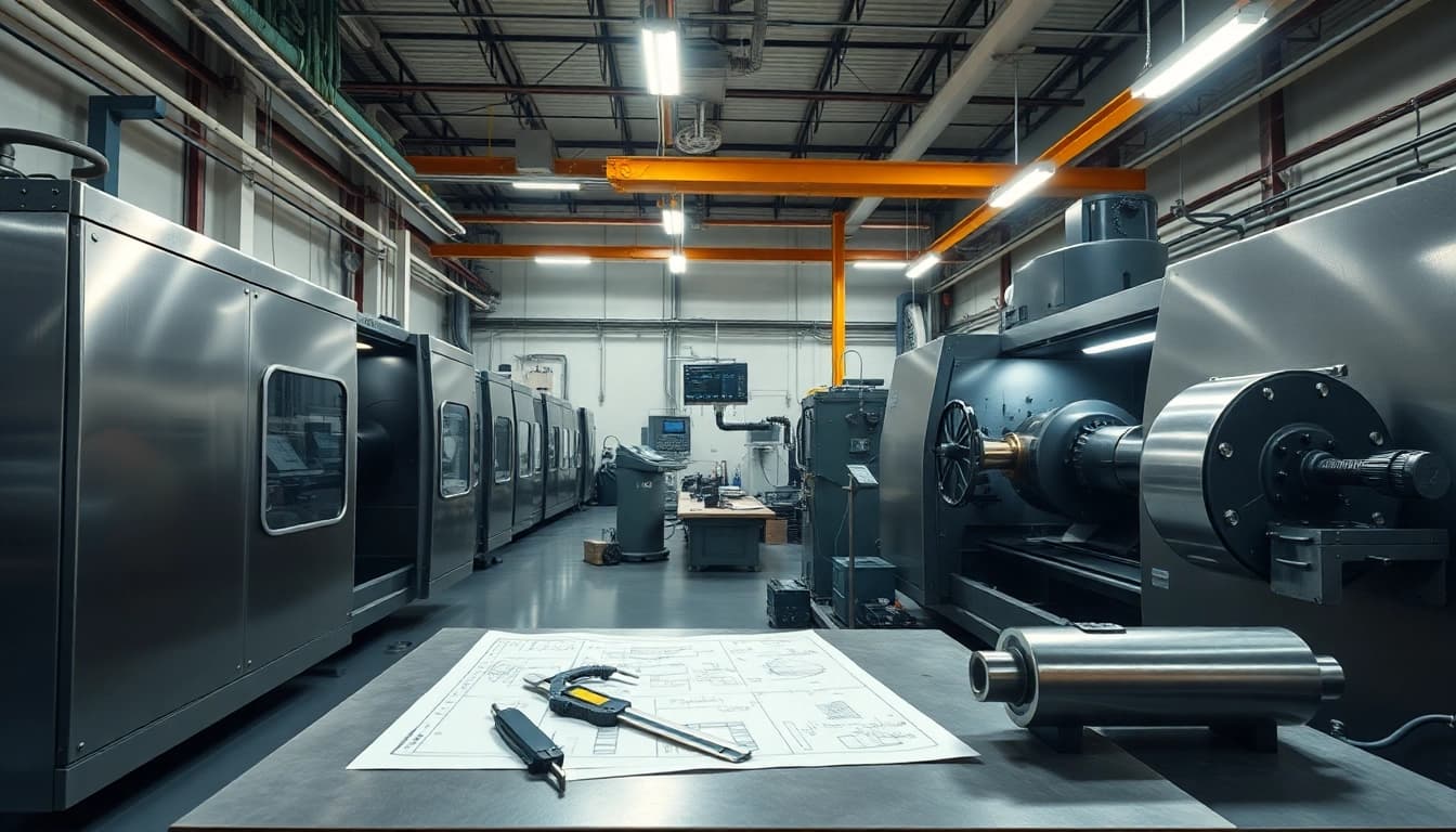 Drehteile in präziser CNC-Bearbeitung in einer modernen Werkstatt präsentieren.