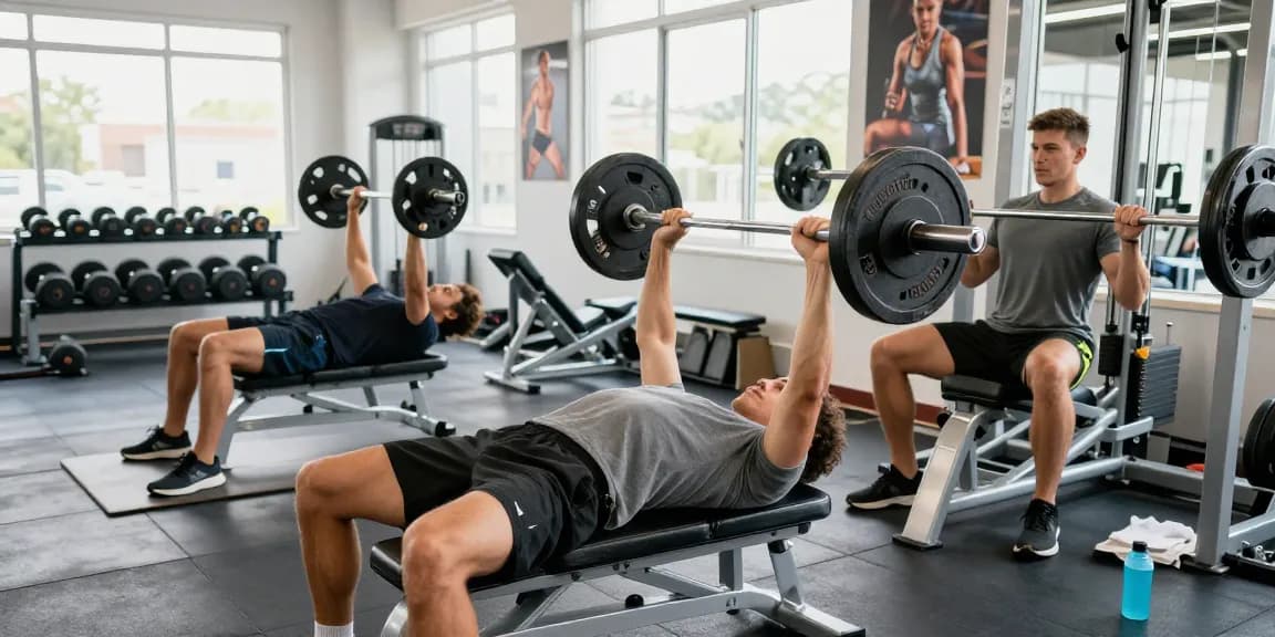 Unique Pharma Steroids enhancing workout performance in vibrant gym setting.