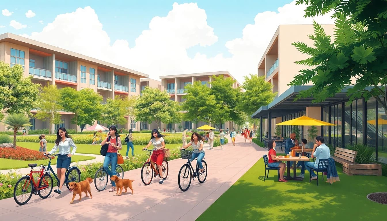 Tampines ec community showcasing families enjoying outdoor activities.