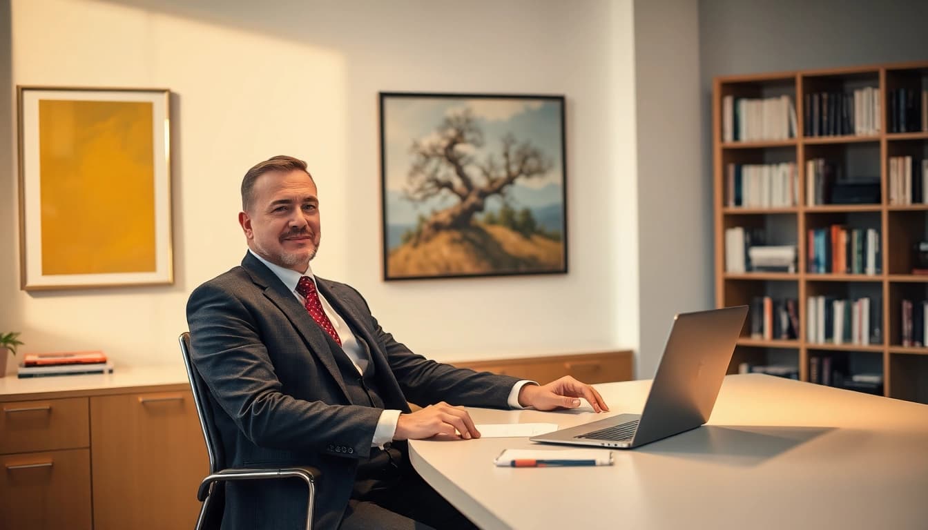 Headhunter Monchengladbach bei der Arbeit in einem eleganten Büro.