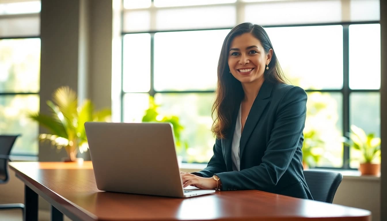 Headhunter Schweiz bei der Arbeit in einem modernen Büro mit natürlichem Licht.
