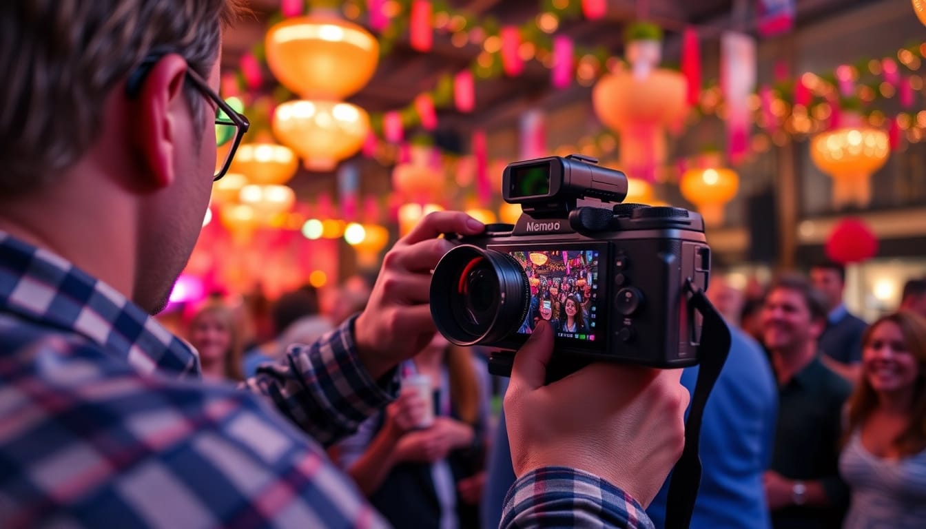 Professioneller Eventfotograf München fängt lebendige Momente einer Feier ein.