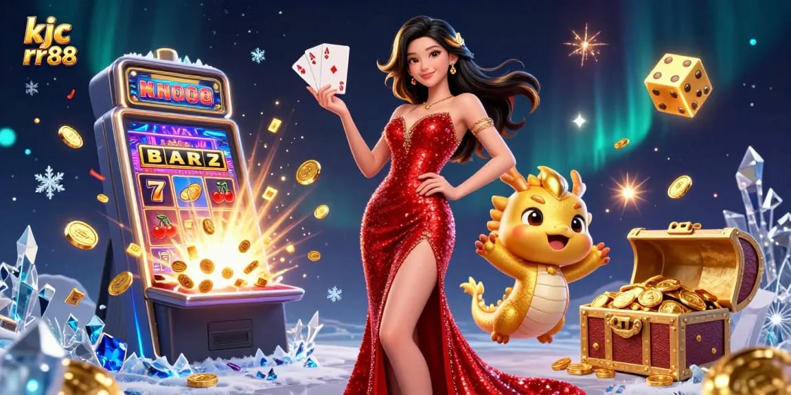 Experience thrilling wins with kjc rr88 in this vibrant 3D casino illustration, featuring dynamic elements and engaging characters.