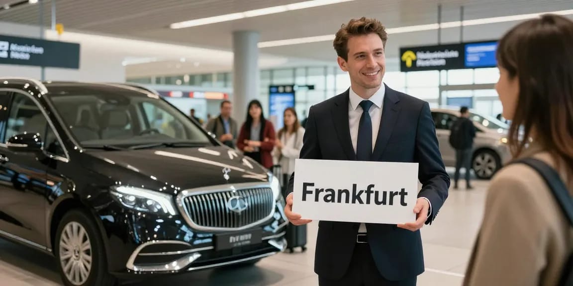 Vertrauenswürdiger Shuttle Service Frankfurt bietet eine professionelle Abholung am Flughafen mit lokalem Service.