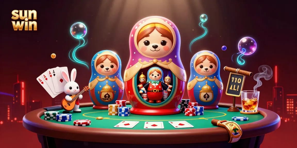 Experience sun win with a vibrant casino scene of playful characters and dynamic gaming elements.