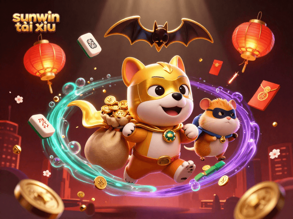 Engage with sunwin tài xỉu through this vibrant 3D digital illustration showcasing lively casino elements.