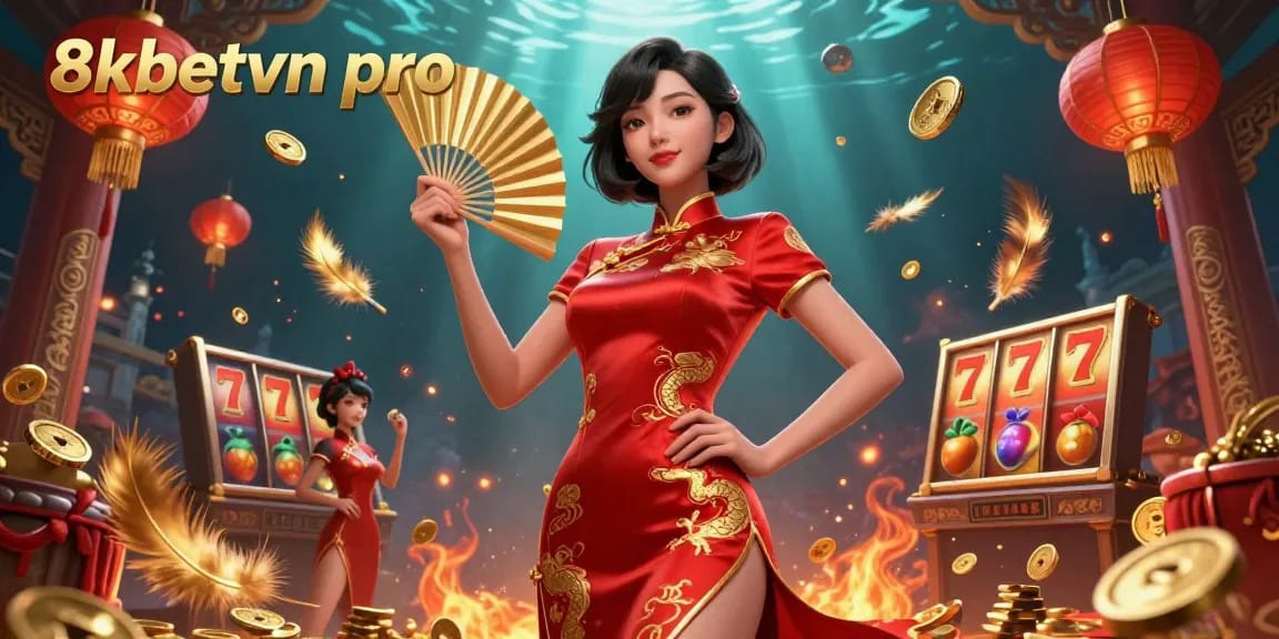 Experience thrilling gaming at 8kbetvn pro with our vibrant casino-themed illustration showcasing rich details and dynamic elements.