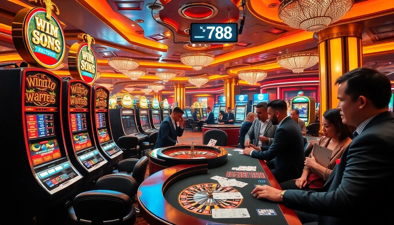 Experience high-stakes gambling with win678 at a luxurious casino atmosphere filled with thrilling games.