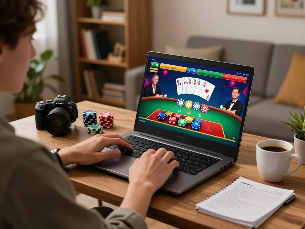 Engaging gameplay on f168's online casino platform with vibrant interface and cozy atmosphere.