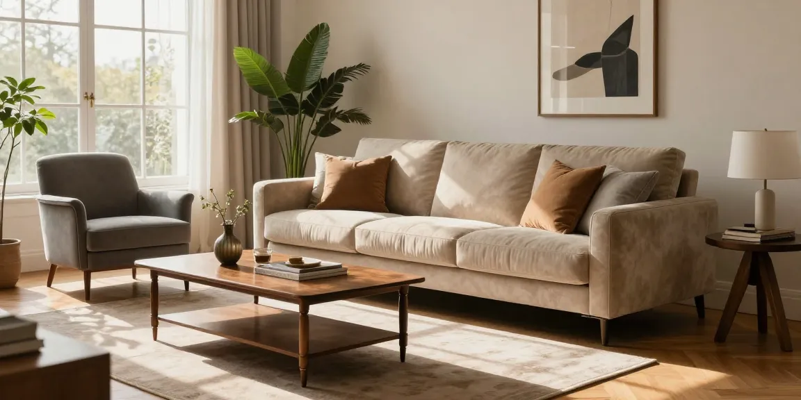 Baxter Sofa online kaufen in einem stilvollen Wohnzimmer, das luxuriöse Designelemente und warme Atmosphäre zeigt.