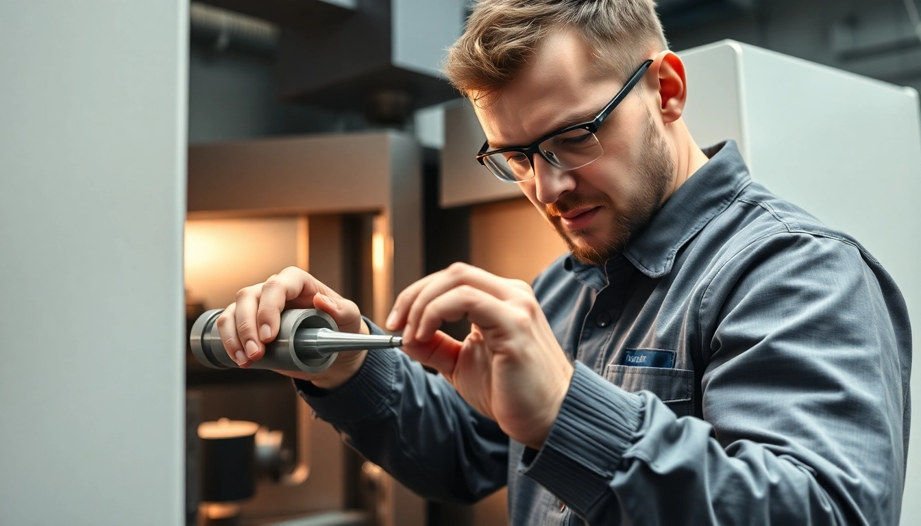CNC Glanzdrehen Felgen München: Mechaniker bearbeitet sorgfältig eine Felge mit hochpräziser CNC-Technologie.