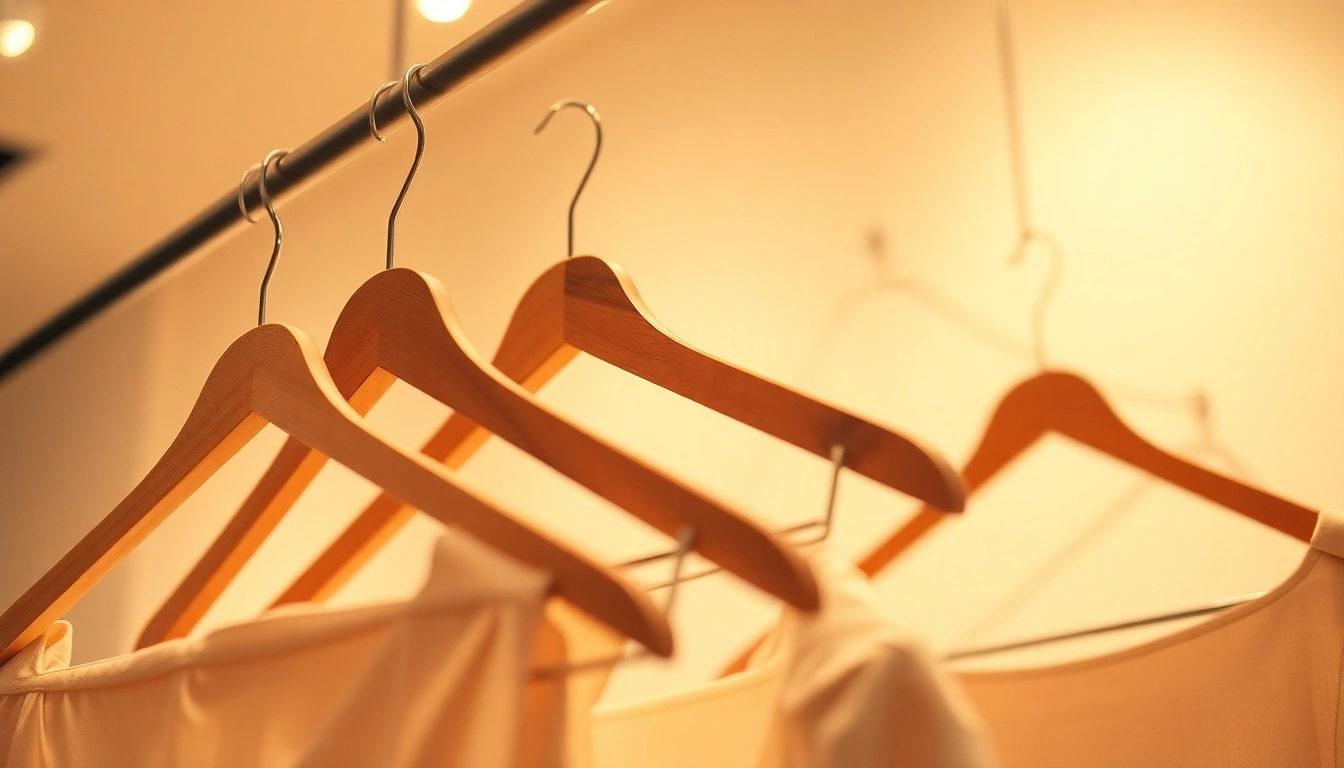 High-quality Kleiderbügel Hersteller showcasing stylish hanging solutions for garments.