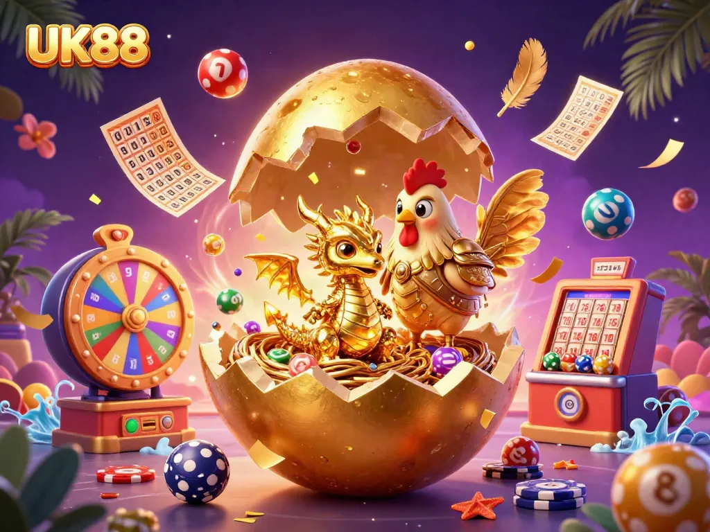 Experience UK88, where the golden dragon reveals poker riches with dynamic lottery excitement.