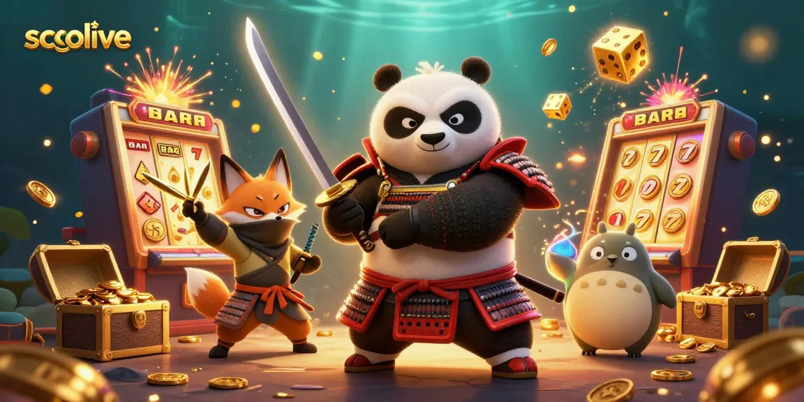 Socolive offers a thrilling gaming experience with slot machines and vibrant characters in a dynamic casino scene.