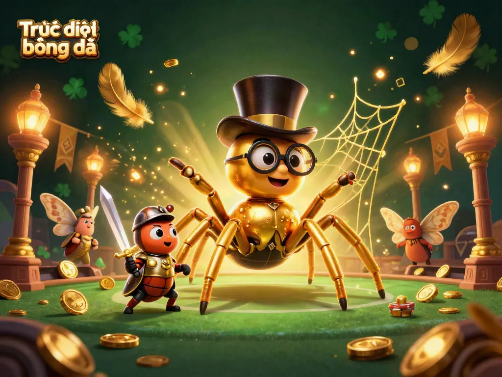 Bet on Trực tiếp bóng đá with a vibrant illustration showcasing dynamic casino elements and characters.