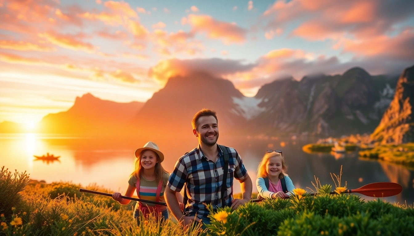 Erleben Sie Skandinavien-Urlaub mit einem Familienabenteuer auf Norwegens Lofoten-Inseln, Natur genießen und Outdoor-Aktivitäten erleben.