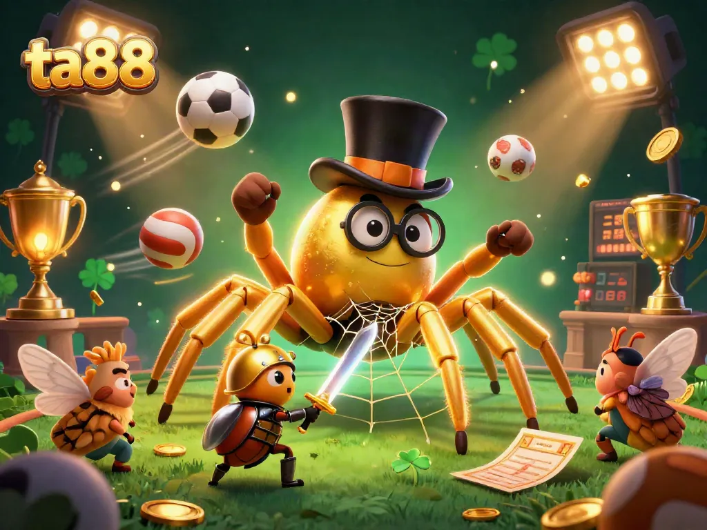 Experience thrilling gameplay at ta88 with a 3D cartoon scene featuring vibrant casino elements and characters.