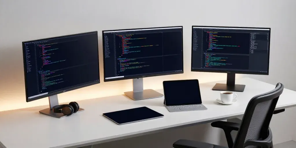 Gadget-Nachrichten und neueste Technologie-Trends auf einem modernen Arbeitsplatz.