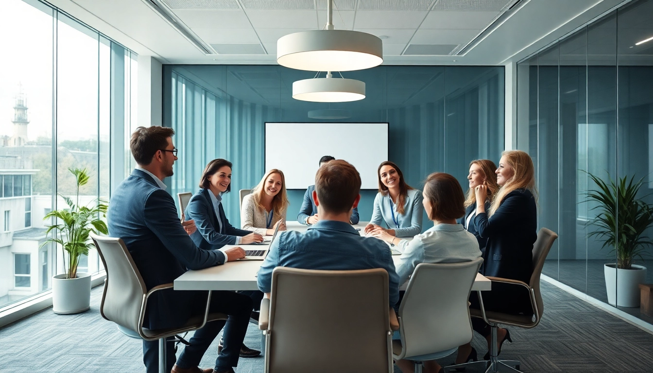 Karriereplanung für Führungskräfte: Führungsteam im Besprechungsraum, konzentriert und strategisch arbeitend.