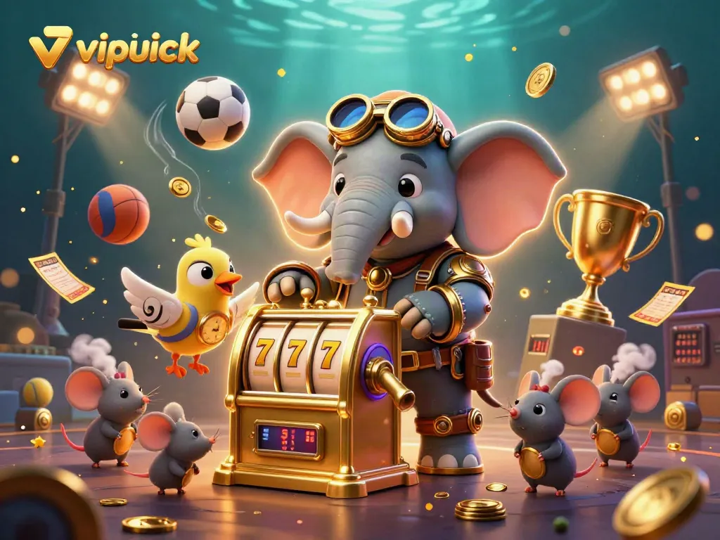 Play exciting games at vipluck with our vibrant steampunk casino illustration.