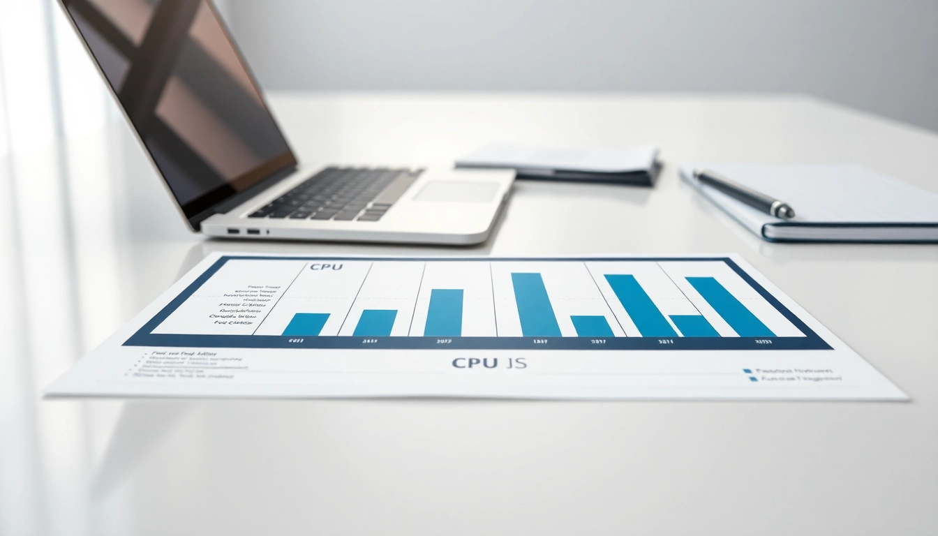 Prozessor Vergleich zwischen verschiedenen Modellen mit Diagramm und Details auf einem Schreibtisch.