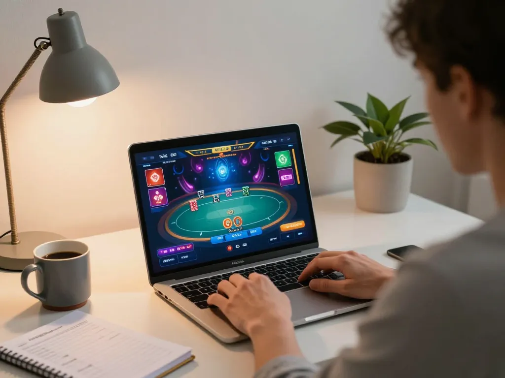 Engaging in online poker gameplay on Soibet with a strategic focus at home