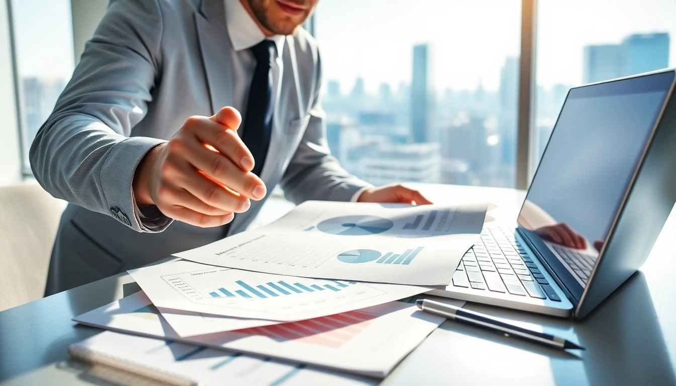 Analyse der Wertpapiere durch einen Finanzexperten in einem modernen Büro.