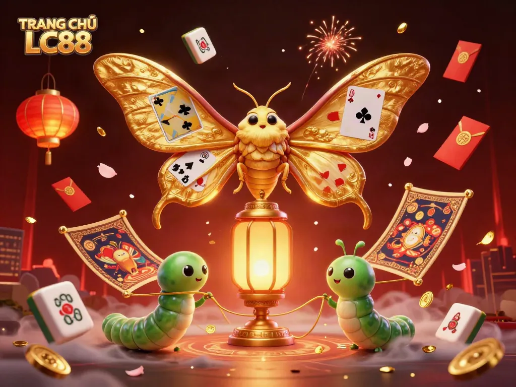 Engage with TRANG CHỦ LC88, where vibrant casino scenes come alive in a dynamic 3D illustration.