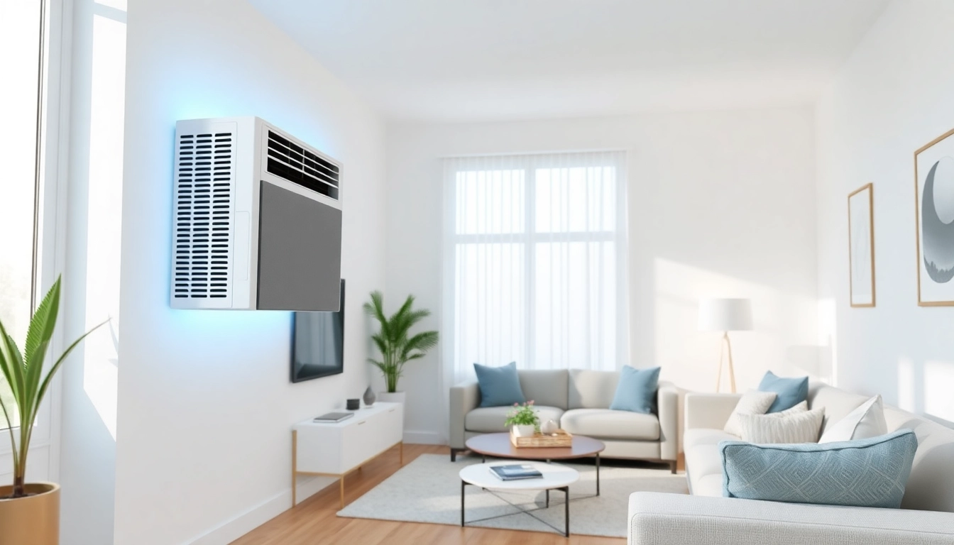 Klimaanlagen installieren lassen in einem stilvollen Wohnzimmer mit modernem Klima-Setup.