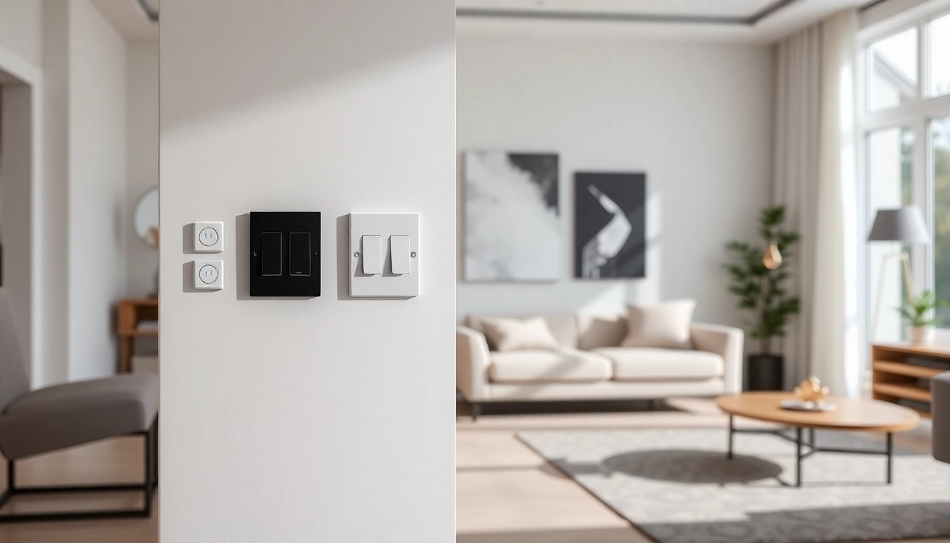 Merten Schalterprogramme elegant in modern interior showcasing stylish switch designs.