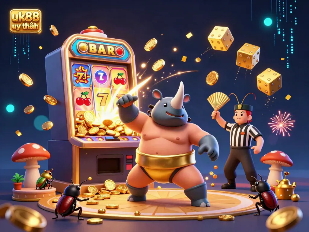 Engage with the dynamic gameplay at UK88 uy tín with vibrant symbols and thrilling casino elements.