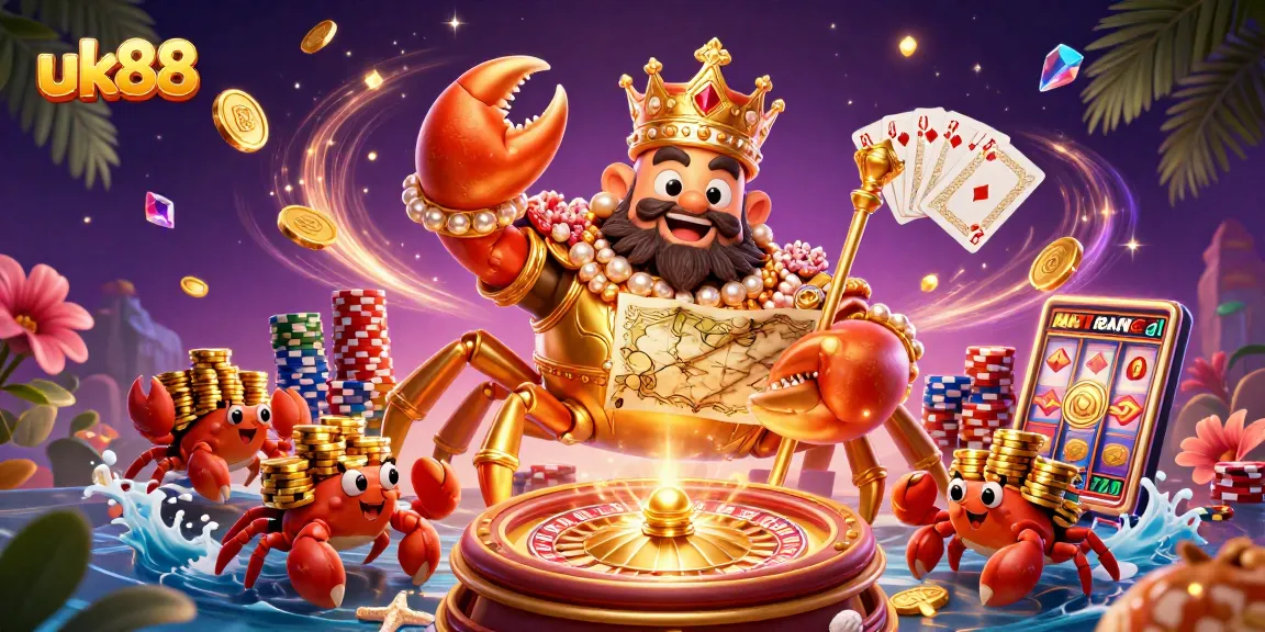 Experience thrilling gameplay at uk88 with a golden crab emperor commanding the ultimate casino adventure.