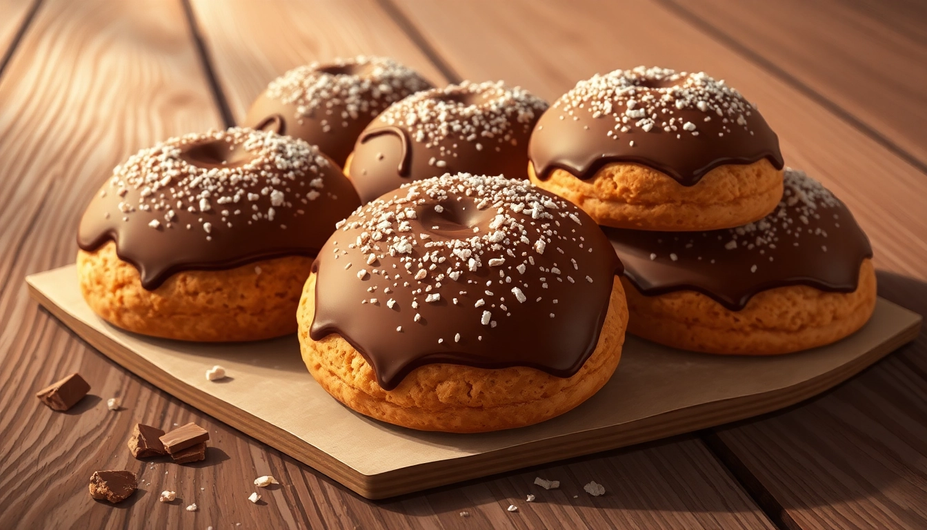 Indulge in rich haschkekse with a chocolatey texture, showcased on a wooden table, perfect for a cozy treat.