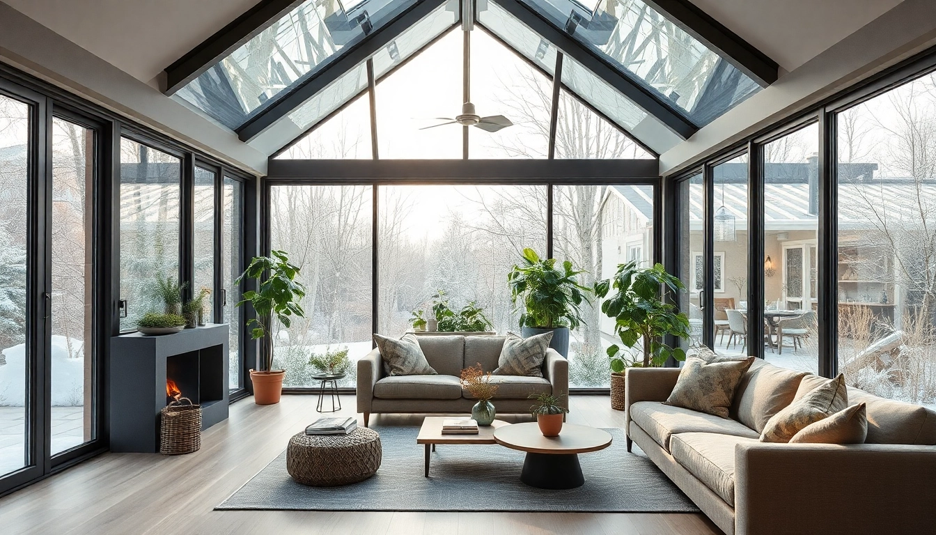 Gestalten Sie Ihr Wohnzimmer mit einem eleganten Wintergarten Anbau für mehr Licht und Wohnraum.