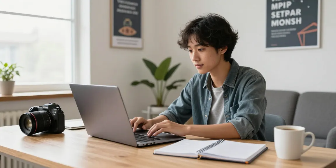 Fesselnde Online-MPU-Vorbereitungssitzung mit motivierenden Materialien und einem Einzelnen, der sich auf Laptop konzentriert.