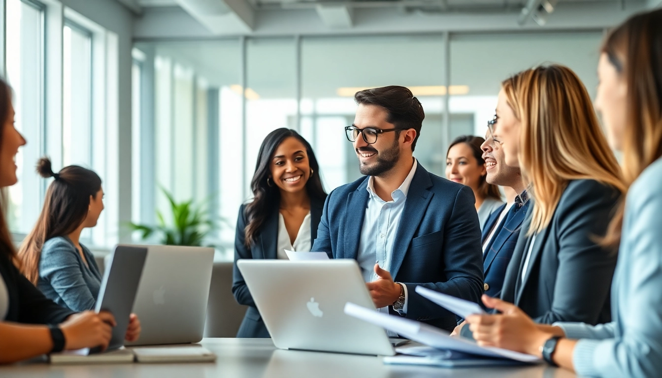 Headhunter Kiel engaging with candidates in a modern office environment.