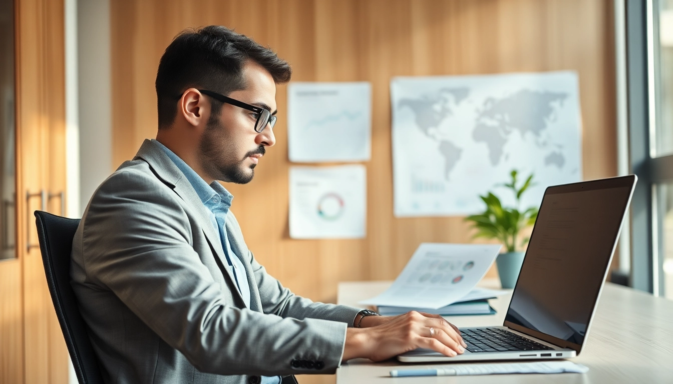 Headhunter IT analysiert Bewerbungsunterlagen im modernen Büro.