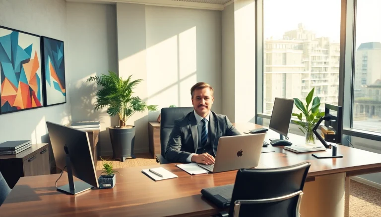 Headhunter IT berät erfolgreich Klienten in einem eleganten Büro
