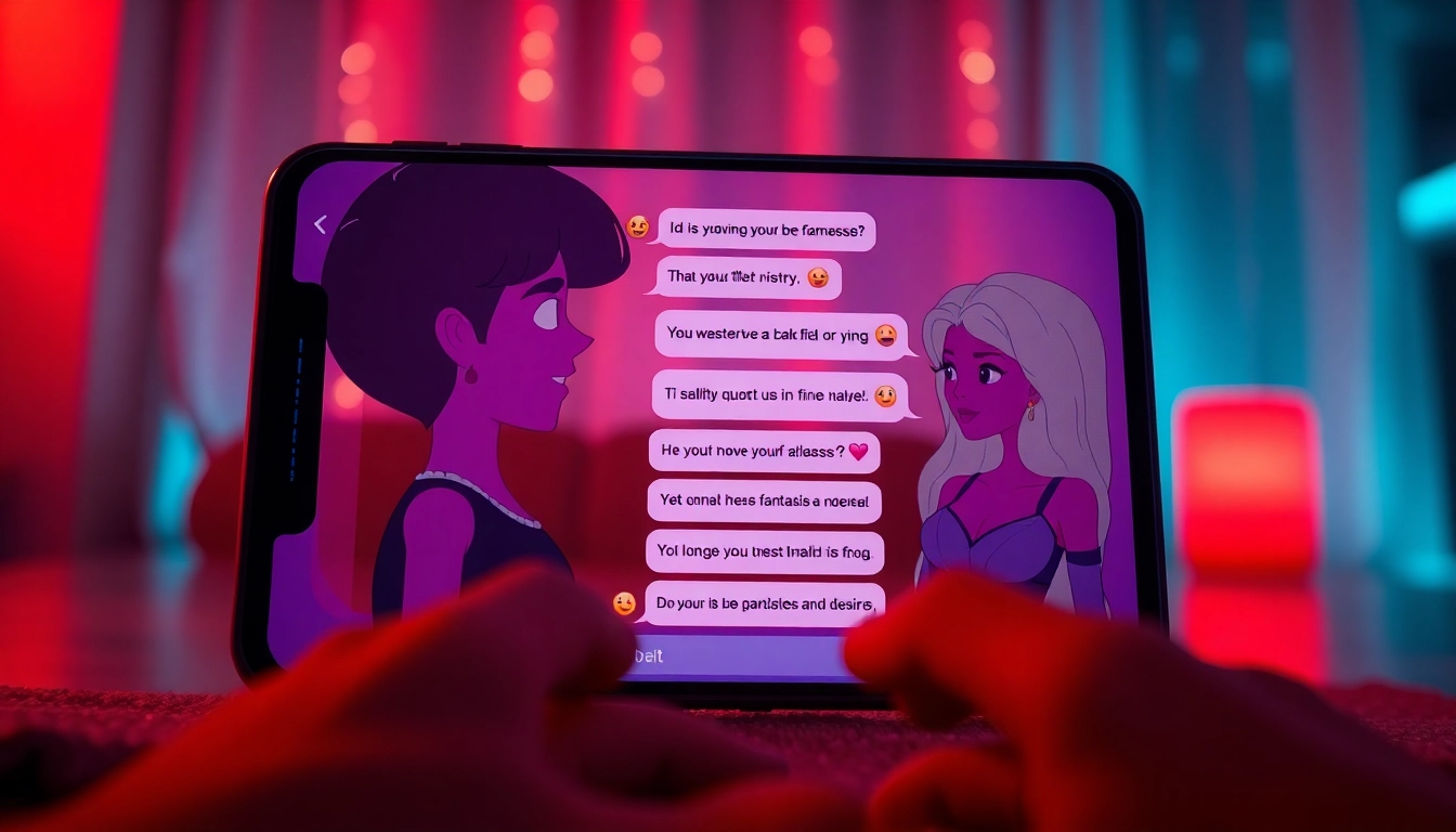 Engaging scene of a porn ai chat interaction on a digital device, highlighting intimacy and excitement.