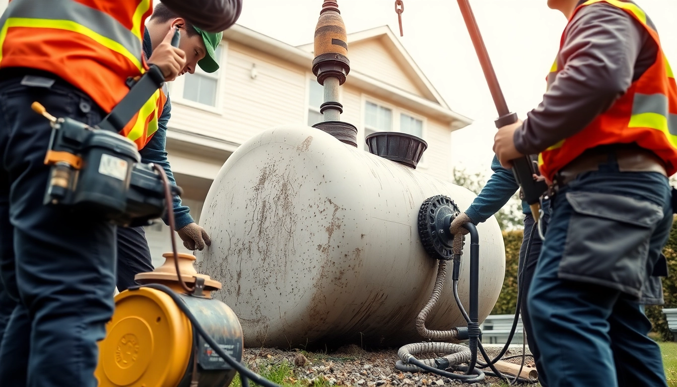 Preise Heizöltank Demontage durch ein professionelles Serviceteam in einem Wohngebiet.
