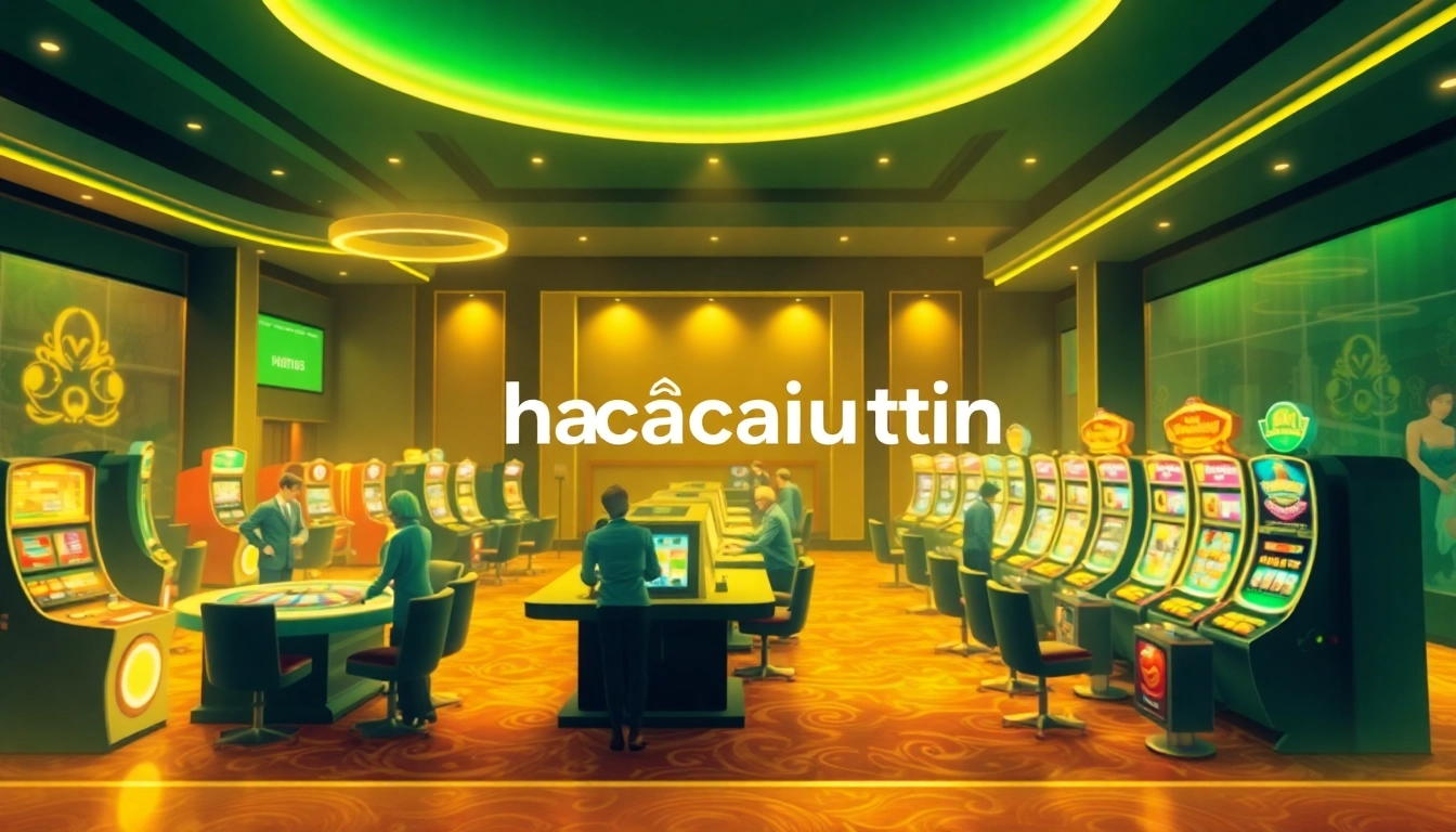 Engaging online gambling scene showcasing nhacaiuytin, conveying excitement and trust.