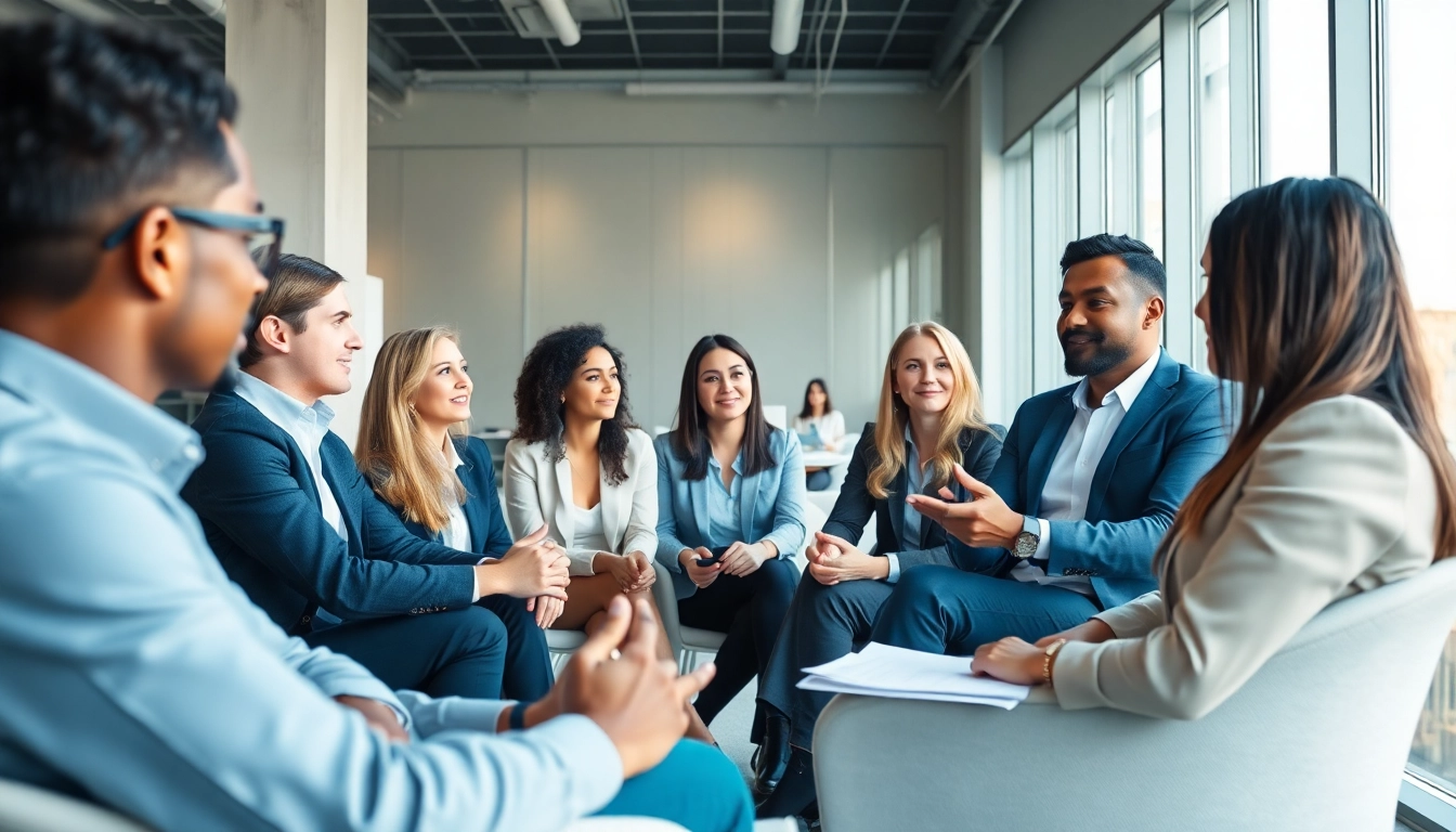 Erfolgreicher Headhunter Schweiz bei einem Vorstellungsgespräch mit Kandidaten in einem modernen Büro.