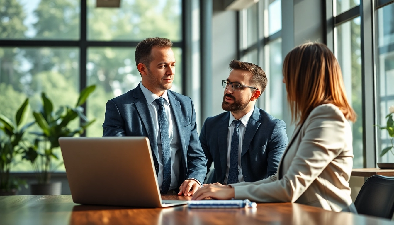 Headhunter Beratungsgespräch in einem modernen Büro mit inspirierender Atmosphäre.
