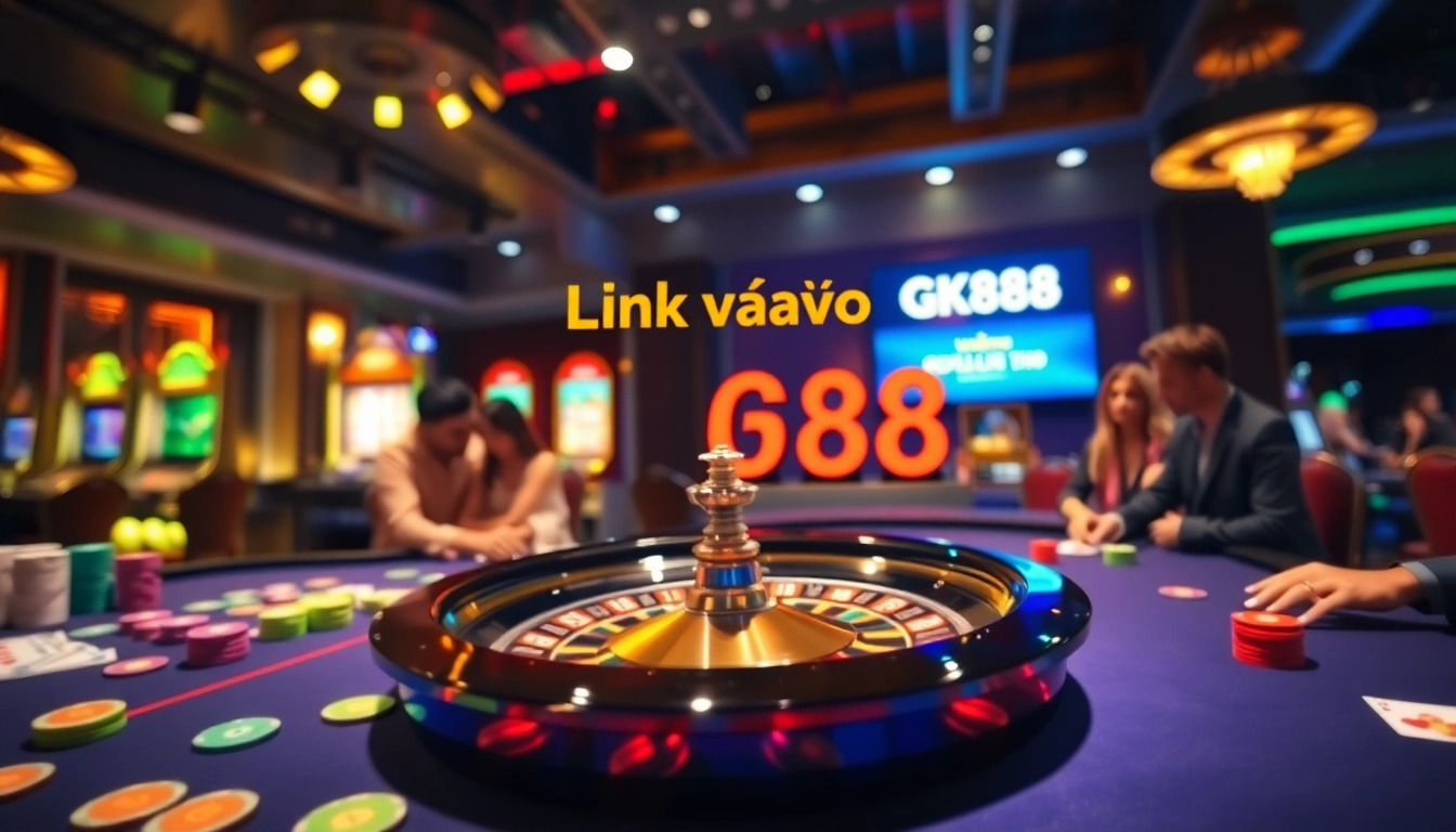 Experience the excitement of Link vào GK88 with vibrant casino visuals and thrilling gameplay.