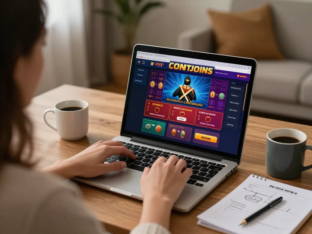 Player engaging in online gaming at home via 789win2.us.com, enjoying a cozy gaming atmosphere while managing bankroll.