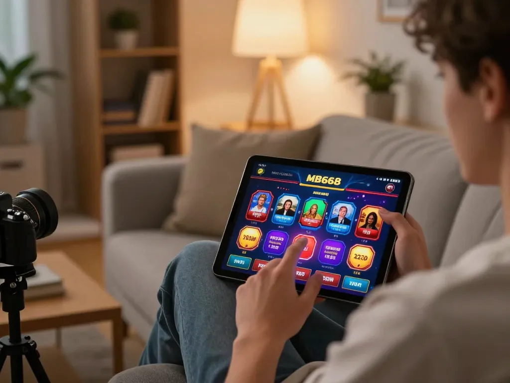 Playing live dealer games on the MB668 app for a strategic online gambling experience.