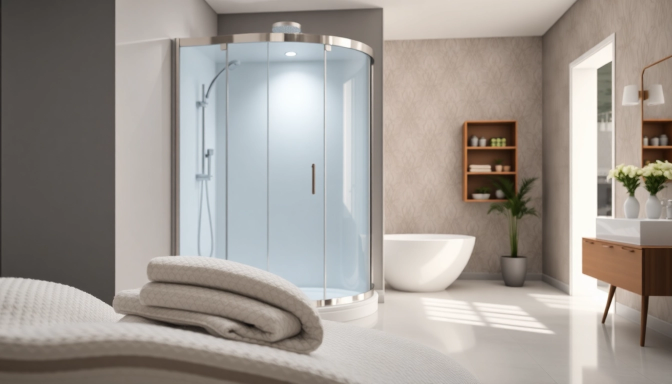 Duschkabine 90x90 in modernem Badezimmer mit stilvollen Designelementen und natürlichem Licht.