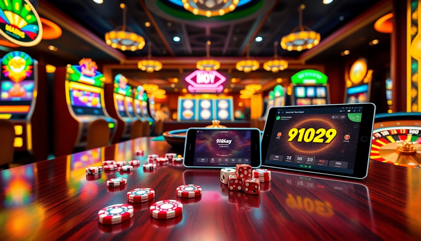 Play 918kaya Download on your device with vibrant casino elements showcasing excitement.