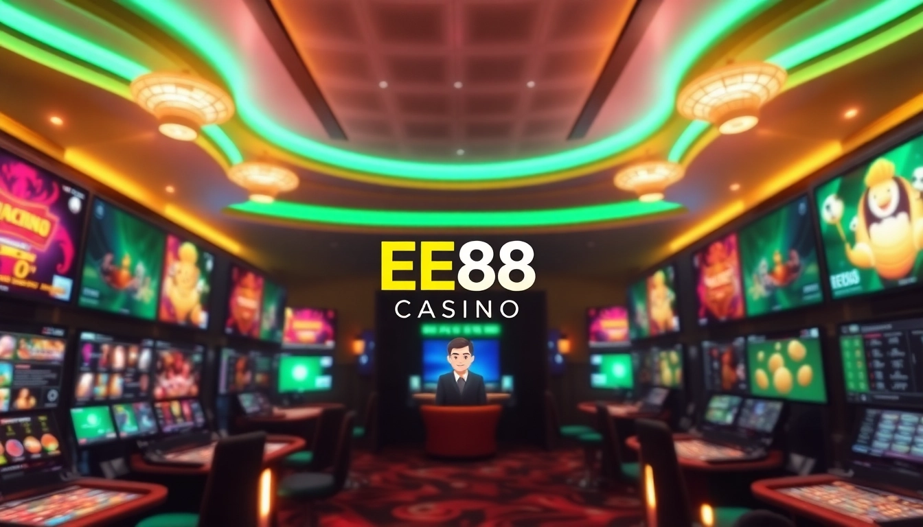 EE88 Casino offers a vibrant digital gaming experience with interactive games and luxurious design elements.
