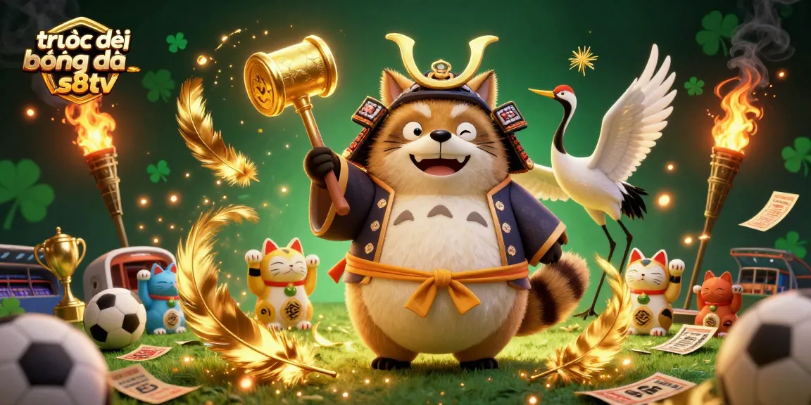 Experience the thrill of trực tiếp bóng đá s8tv with an energetic sports betting celebration in this vibrant illustration.